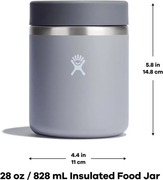 Alt view image 7 of 8 - Hydro Flask Unisex Double Wall Vacuum Insulated Food Jar, 28 oz - Black