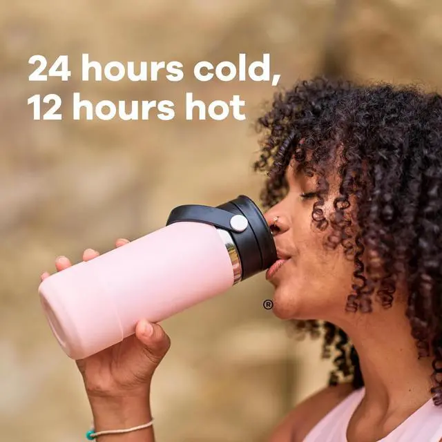 Alt view image 3 of 3 - Hydro Flask Wide Mouth with Flex Sip Lid Insulated Water Bottle Travel Mug - 20 oz- Trillium