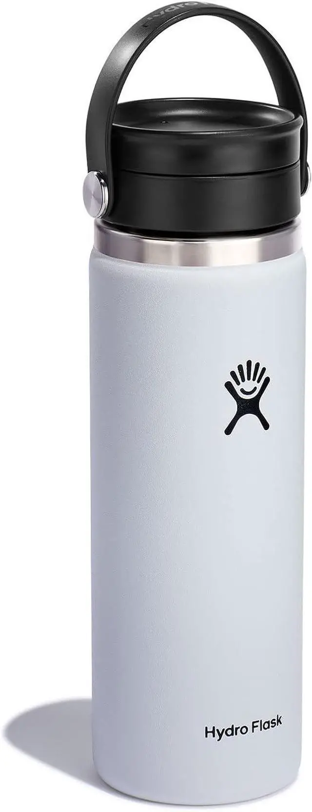 Alt view image 3 of 3 - Hydro Flask Wide Mouth with Flex Sip Lid Insulated Water Bottle Travel Mug - 20 oz- White