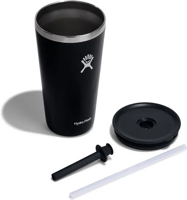 Alt view image 2 of 3 - Hydro Flask All Around Tumbler with Lid and Straw - 28 oz - Black