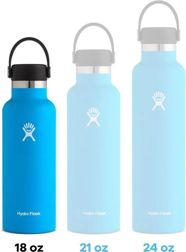 Alt view image 2 of 2 - Hydro Flask Insulated Leak Proof Water Bottle Standard Mouth - 21 oz - Indigo