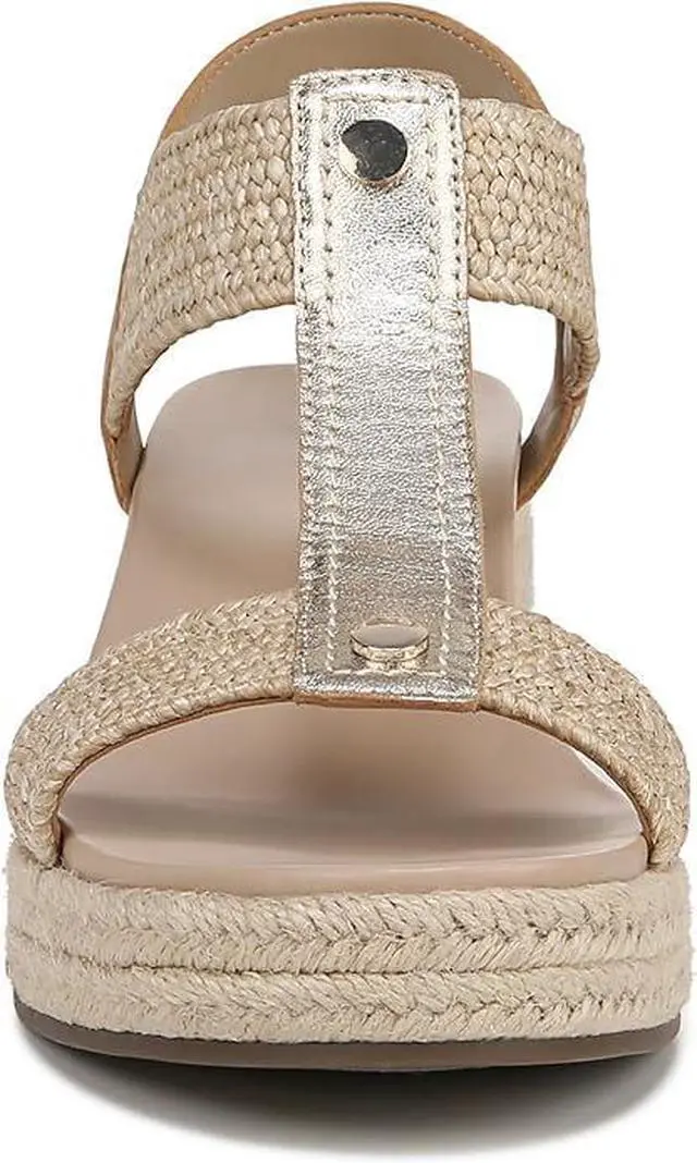 Alt view image 3 of 3 - Vionic Womens Calera Wedge Sandal - Gold Metallic Leather