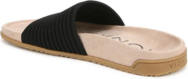 Alt view image 3 of 3 - Vionic Womens Evie Knit Slide Sandal - Black