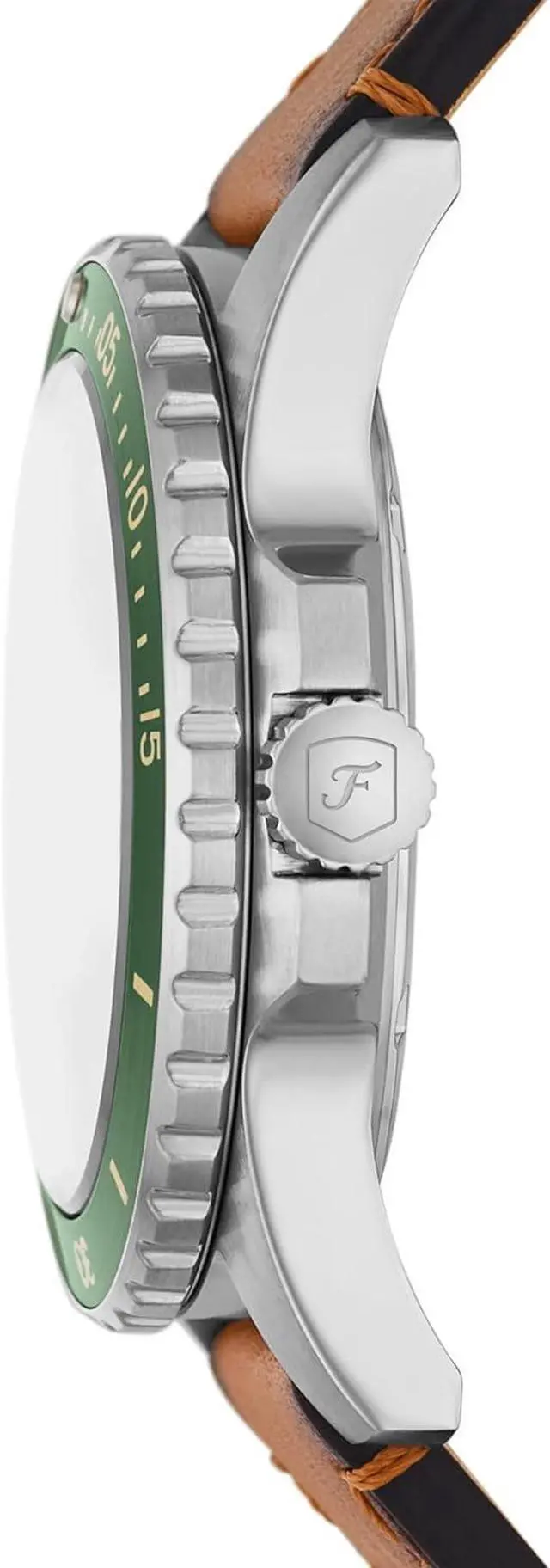 Alt view image 2 of 3 - Fossil Blue Dive Tan LiteHide Leather Mens Watch