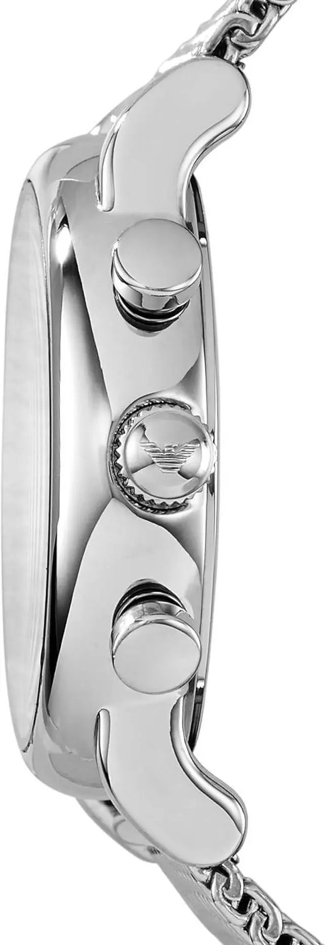 Alt view image 10 of 11 - Emporio Armani Men's Classic AR1808 Silver Stainless-Steel Quartz Watch with Black Dial