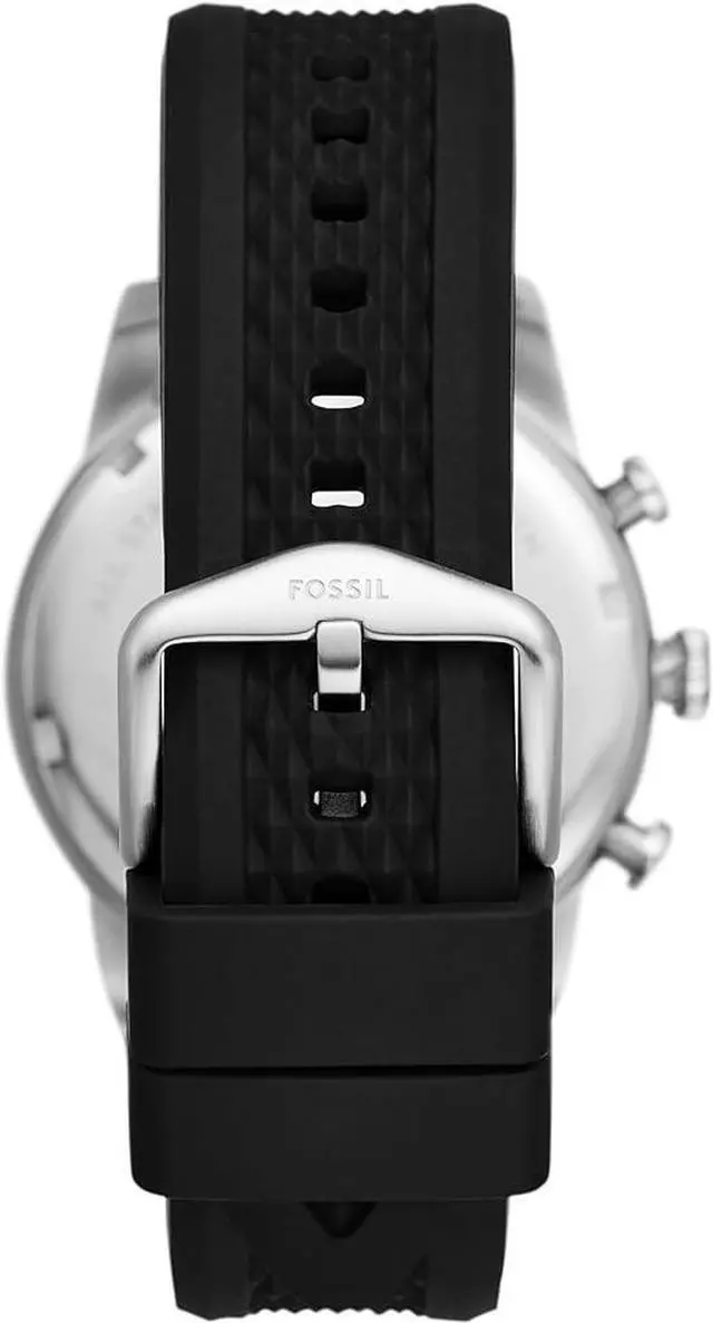 Alt view image 7 of 7 - Fossil Sport Chronograph Silicone Strap Yellow Dial Quartz Men's Watch FS6044