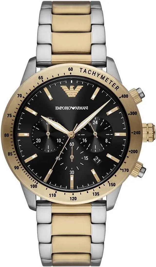 Main image of Emporio Armani Two-Tone Chronograph Mens Watch