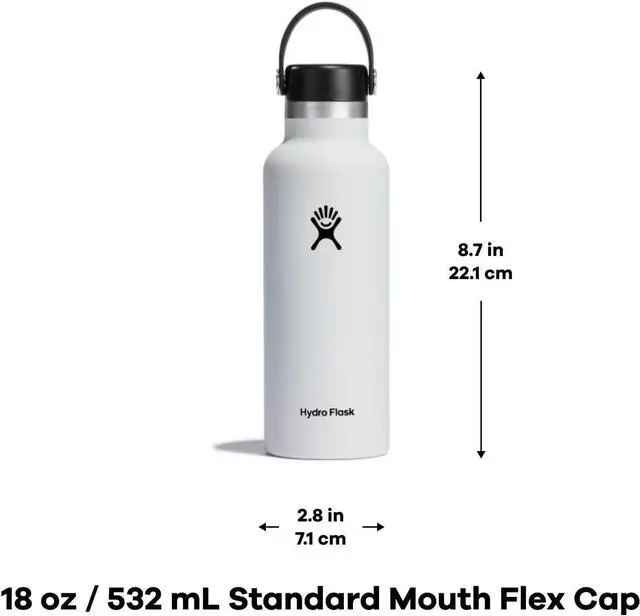 Alt view image 2 of 3 - Hydro Flask 18 oz Insulated Leak Proof Water Bottle - Standard Mouth
