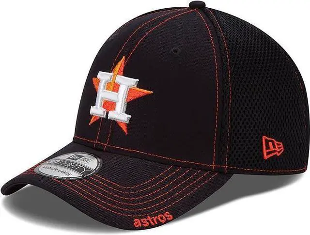 Alt view image 3 of 3 - New Era MLB Houston Astros Neo 39Thirty Stretch Fit Cap - Black
