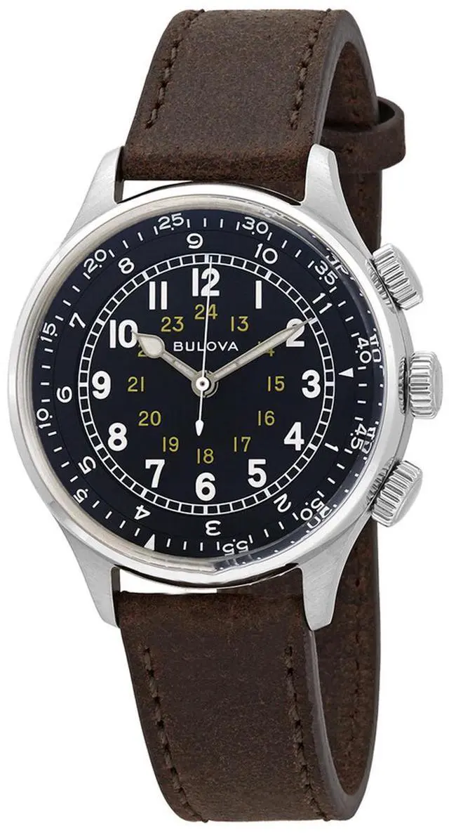 Alt view image 13 of 15 - Bulova 96A245 A-15 Pilot Watch