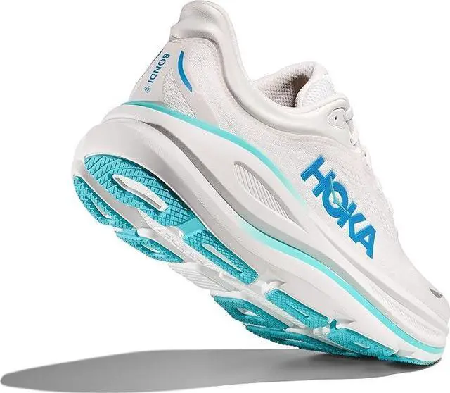 Alt view image 2 of 5 - Hoka Bondi 9 Mens Running Shoe - White/Blue