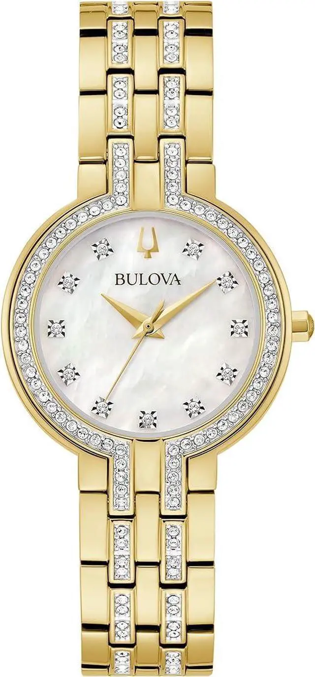 Main image of Bulova Crystal Collection Ladies Watch & Necklace Gift Set