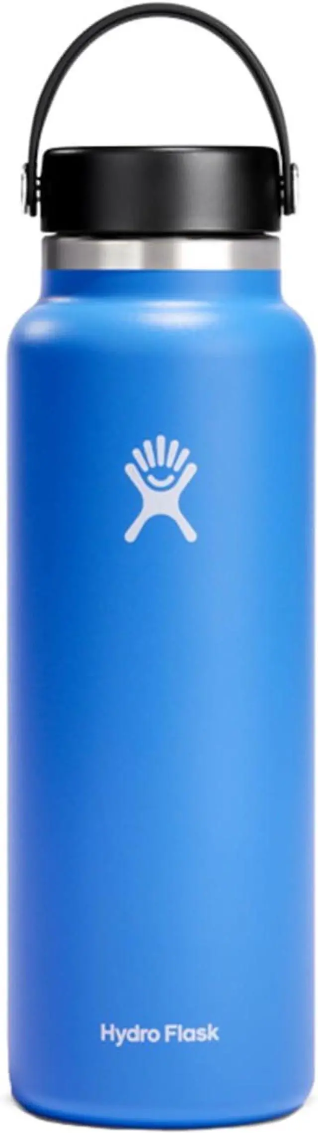 Alt view image 5 of 6 - Hydro Flask Vacuum Insulated Wide Mouth Water Bottle, 40 oz - Cascade Blue