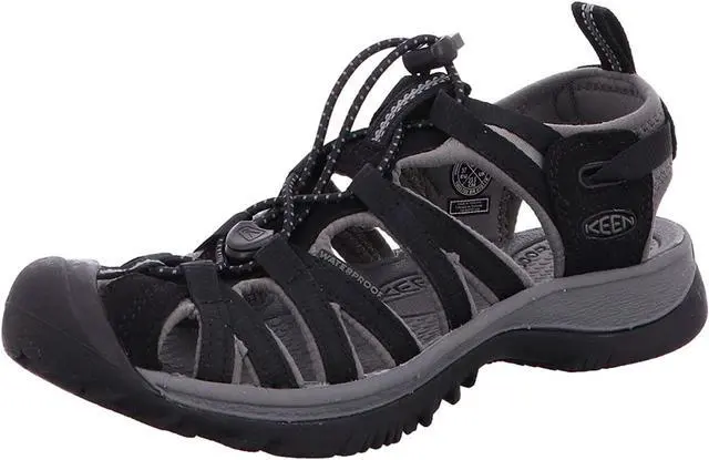 Main image of KEEN Womens Whisper Closed Toe Sport Sandals - Black/Gargoyle