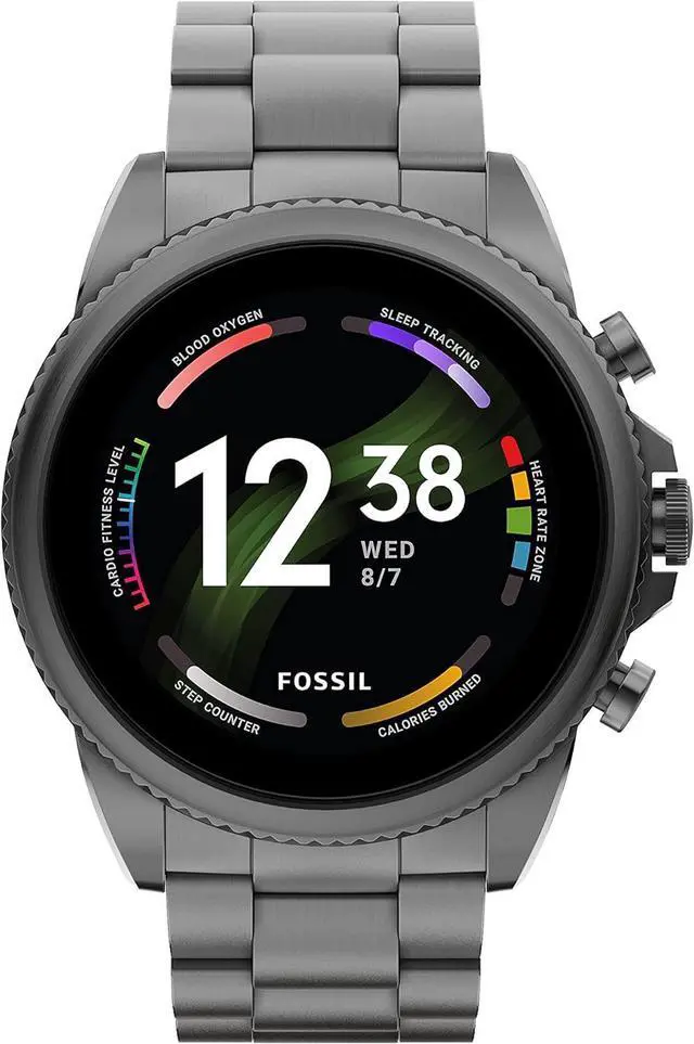Main image of Fossil Mens Gen 6 44mm Stainless Steel Touchscreen SmartWatch - Smoke -