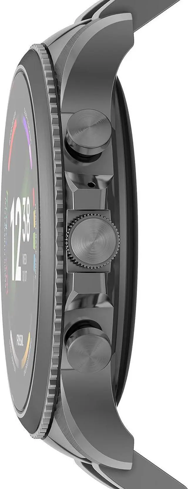 Alt view image 2 of 3 - Fossil Mens Gen 6 44mm Stainless Steel Touchscreen SmartWatch - Smoke -