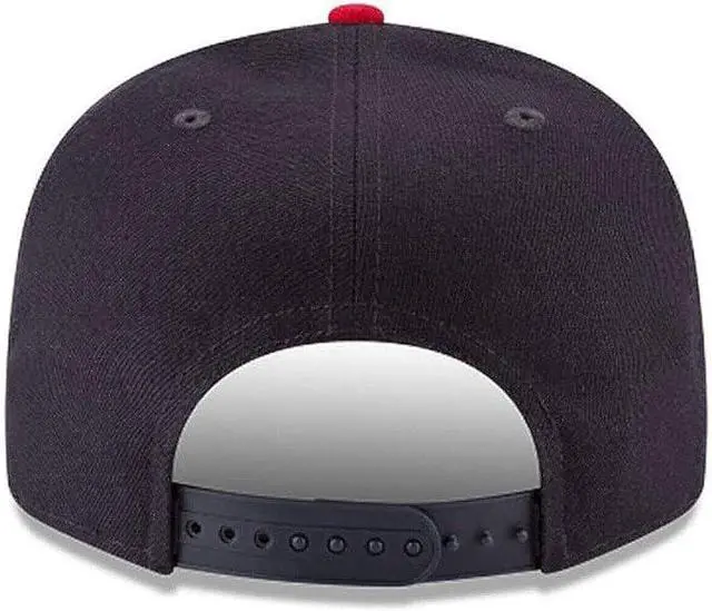 Alt view image 3 of 4 - New Era 9Fifty MLB Atlanta Braves Basic Navy/Red Snapback Hat 11591082 One Size