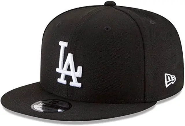 Alt view image 3 of 4 - New Era 950 Los Angeles Dodgers Basic Snapback Hat (Black/White) Mens Cap