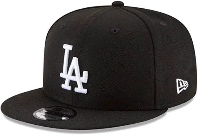 Alt view image 4 of 4 - New Era 950 Los Angeles Dodgers Basic Snapback Hat (Black/White) Mens Cap