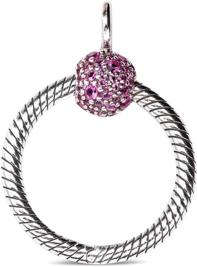 Main image of Pandora Moments Small Pink Pave O Pendant -