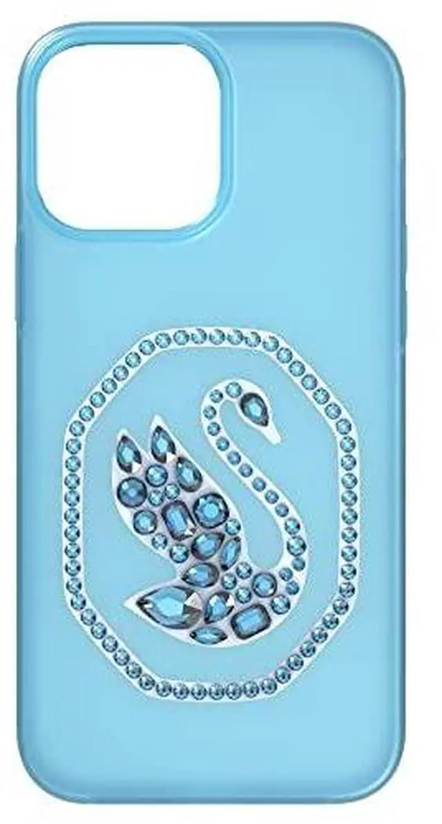 Alt view image 2 of 3 - Swarovski Smartphone Case Swan Iphone 13 Pro Max Blue