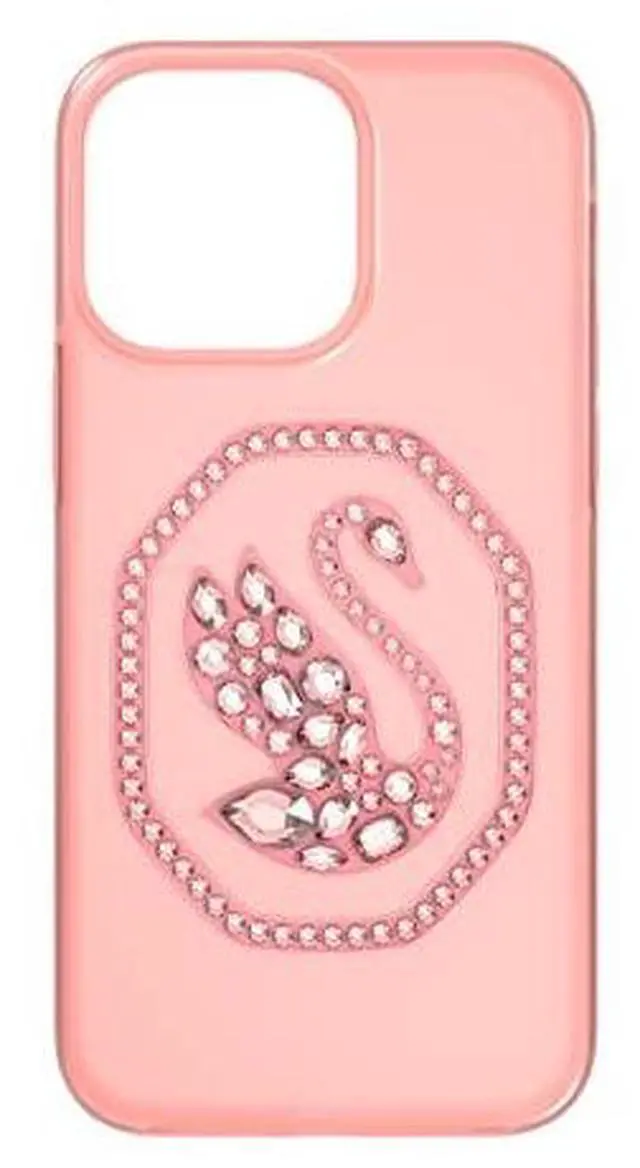 Alt view image 2 of 3 - Swarovski Smartphone Case Swan Iphone 14 Pro Max Pale Pink