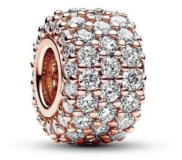Main image of Pandora Sparkling Pave Triple-row Charm