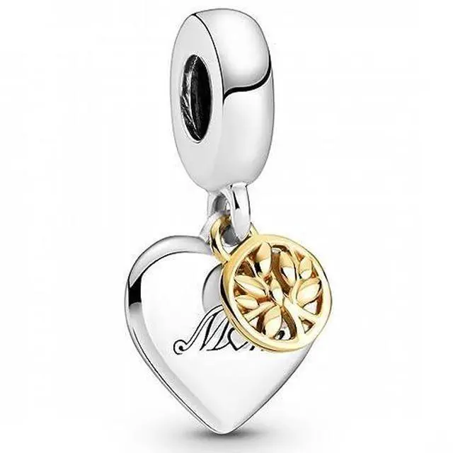 Alt view image 3 of 3 - Pandora Two-tone Family Tree & Heart Dangle Charm
