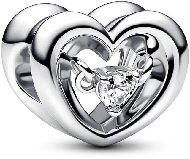 Main image of Pandora Radiant Heart & Floating Stone Charm