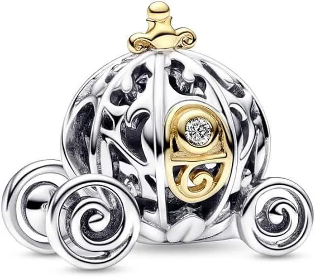 Main image of Pandora Disney 100th Anniversary Cinderella's Enchanted Carriage Lab-grown Diamond Charm