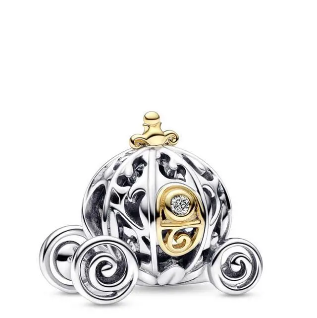 Alt view image 2 of 2 - Pandora Disney 100th Anniversary Cinderella's Enchanted Carriage Lab-grown Diamond Charm