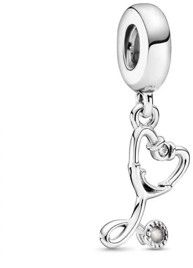 Alt view image 3 of 3 - PANDORA Stethoscope Heart Dangle Charm
