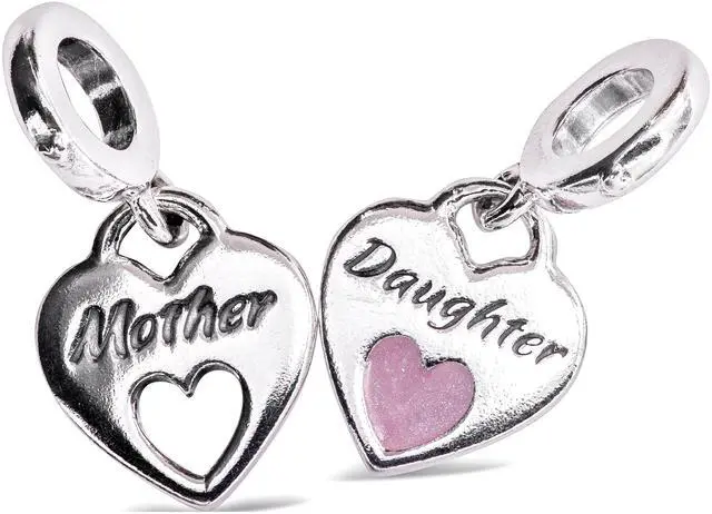 Alt view image 2 of 2 - PANDORA Double Heart Split Pink Enamel Charm