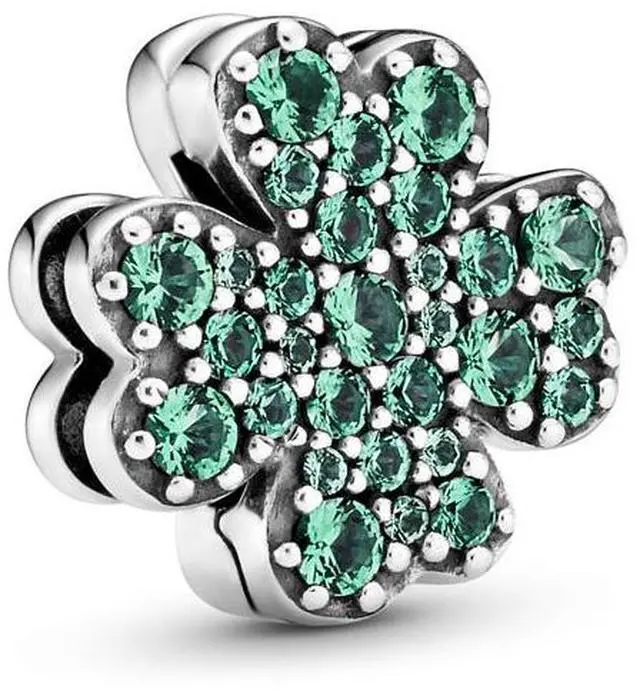 Main image of PANDORA Pave Four-Leaf Clover Clip Charm
