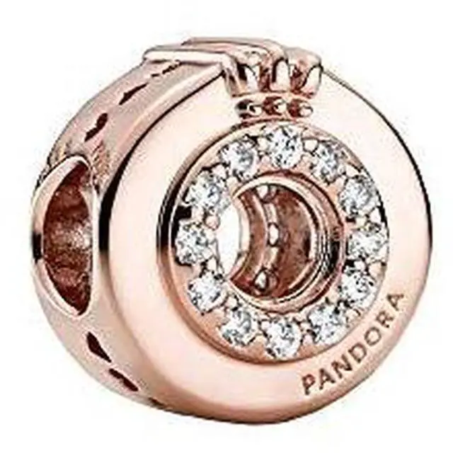 Alt view image 2 of 3 - PANDORA Open Center Pave Crown O Charm