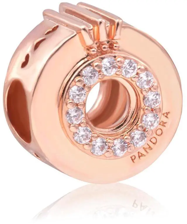 Alt view image 3 of 3 - PANDORA Open Center Pave Crown O Charm