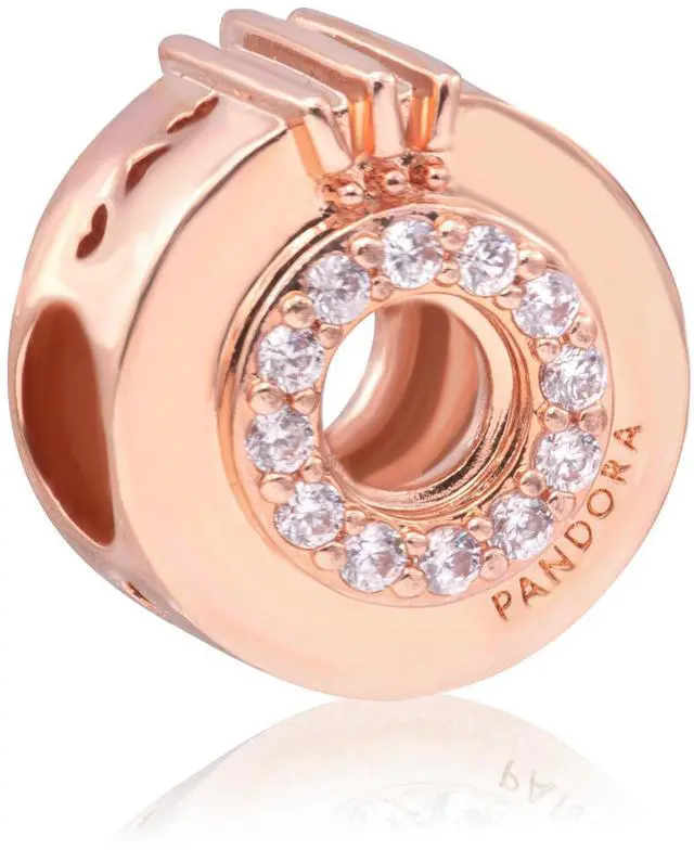 Main image of PANDORA Open Center Pave Crown O Charm