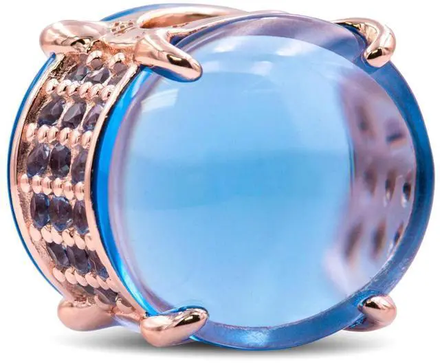 Alt view image 3 of 3 - Pandora Colours Blue Oval Cabochon Charm -