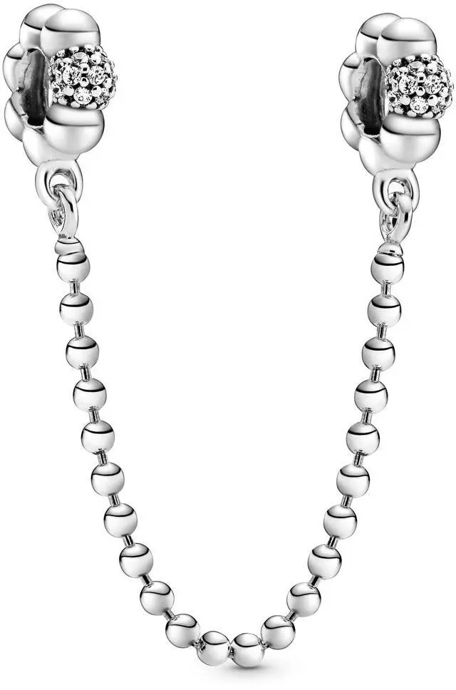Main image of Pandora Beads & Pave Safety Chain Charm
