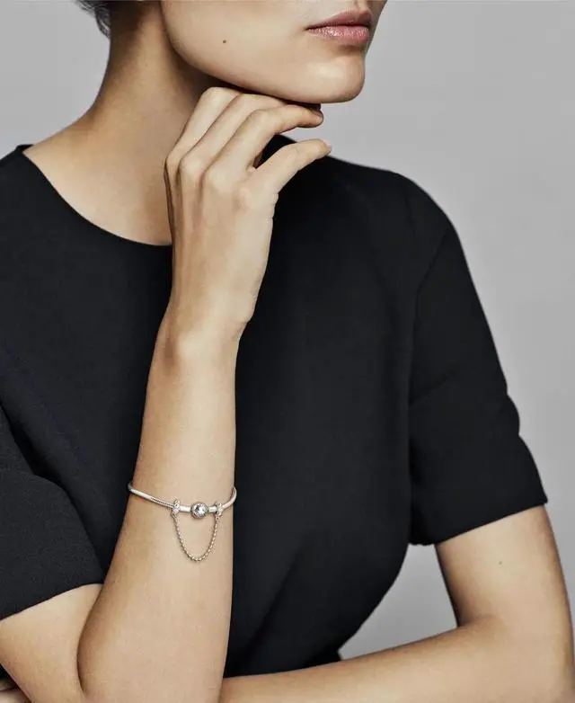 Alt view image 3 of 3 - Pandora Beads & Pave Safety Chain Charm