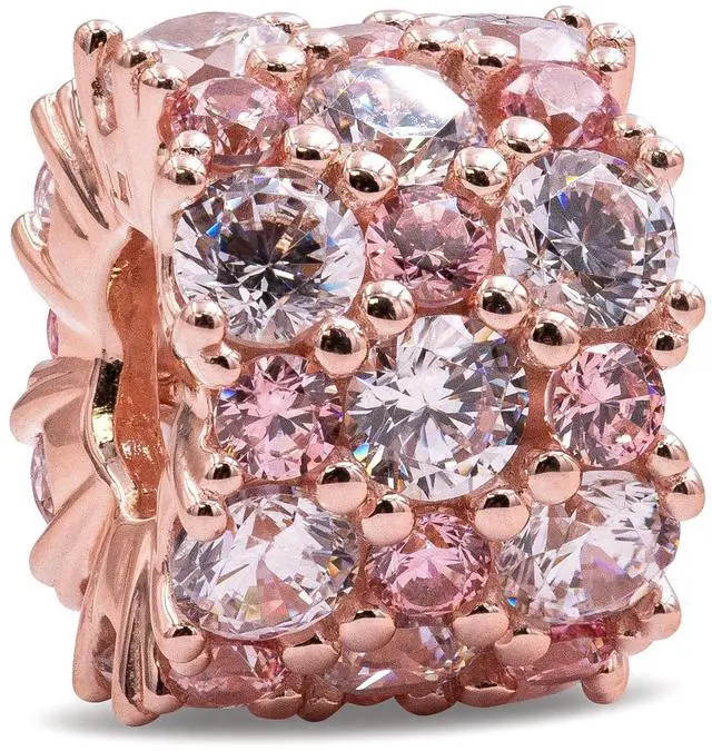 Main image of Pandora - Pink & Clear Sparkle Charm  -