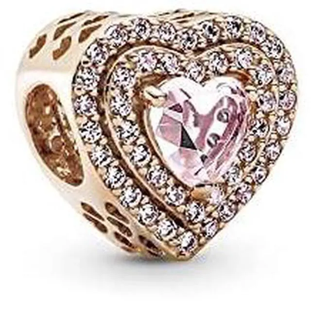 Alt view image 2 of 3 - Pandora Timeless Sparkling Levelled Heart Charm