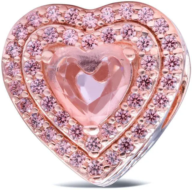 Main image of Pandora Timeless Sparkling Levelled Heart Charm