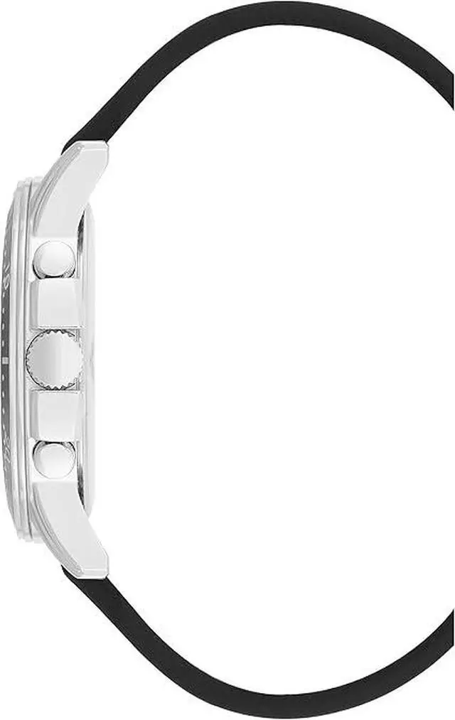 Alt view image 2 of 3 - Armitron Black Bezel Black Leather Analog Chronograph Mens Watch