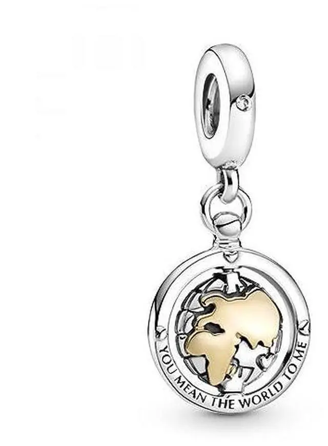 Alt view image 2 of 3 - Pandora People Spinning World Dangle Charm -