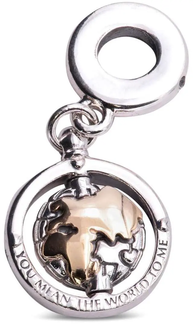 Alt view image 3 of 3 - Pandora People Spinning World Dangle Charm -