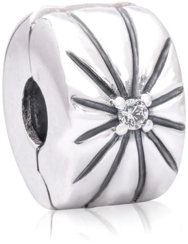 Alt view image 3 of 3 - Pandora Sparkling Sunburst Clip Charm