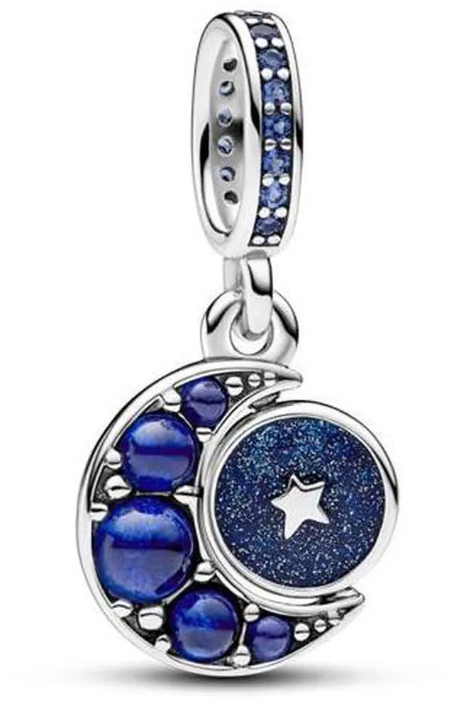 Main image of Pandora Sparkling Moon Spinning Dangle Charm