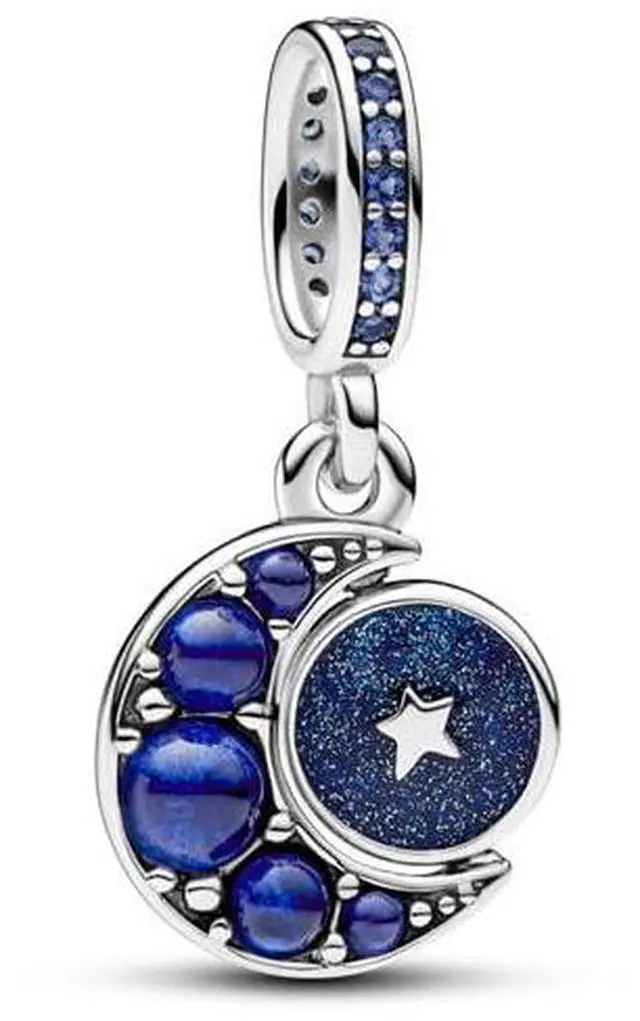 Alt view image 3 of 3 - Pandora Sparkling Moon Spinning Dangle Charm