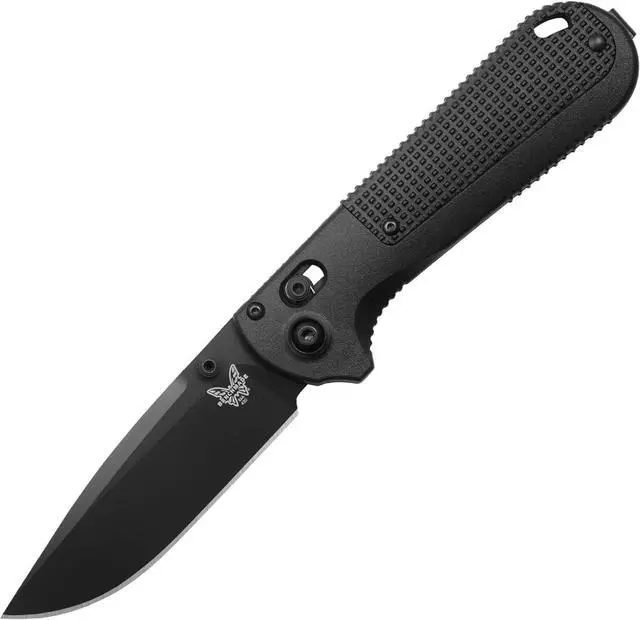 Main image of Benchmade Redoubt - Black Grivory - Drop-Point Folding Knife - Black CPM-D2 Blade & AXIS Lock